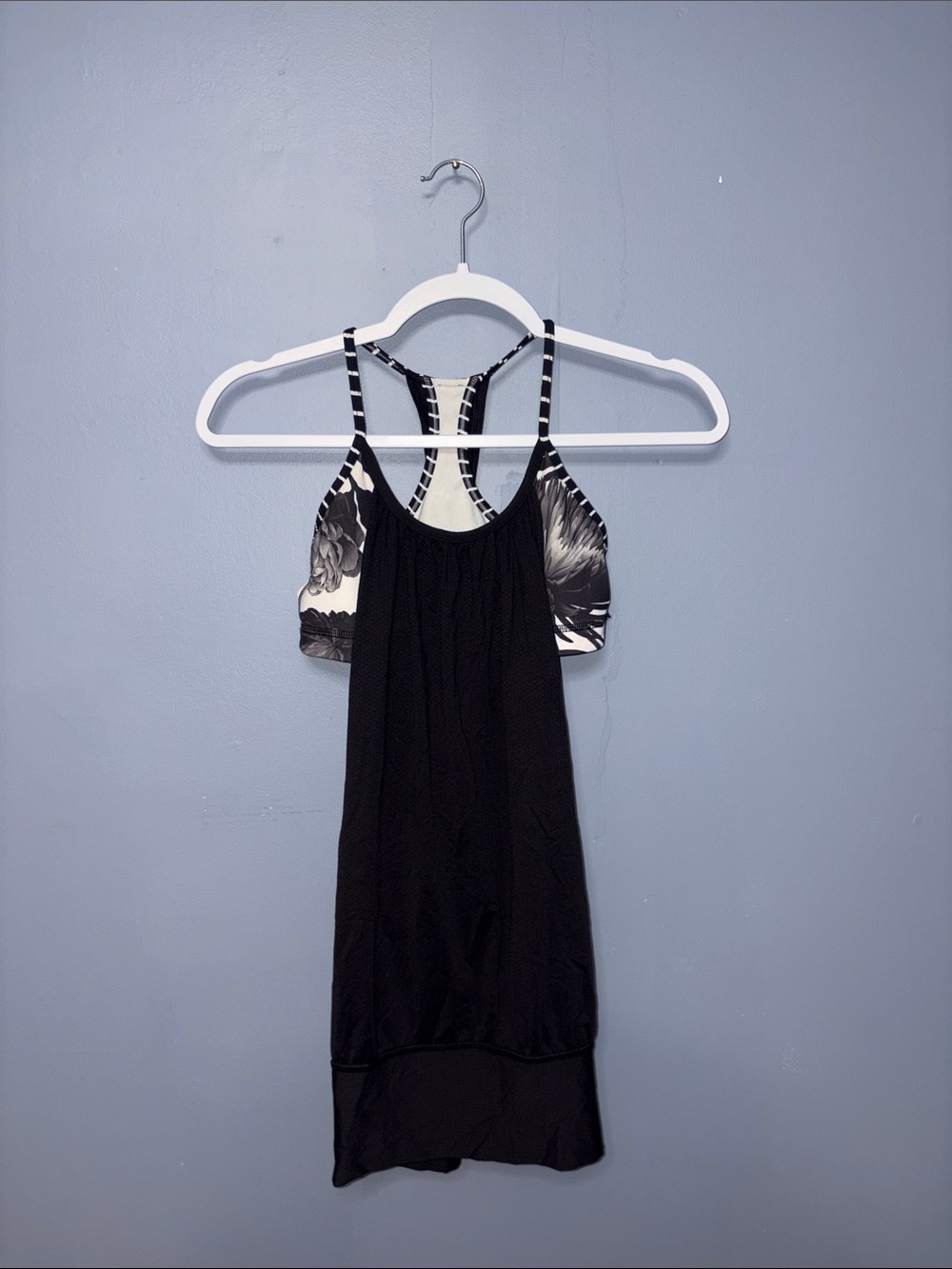 Lululemon | Black Printed Built In Bra Tank